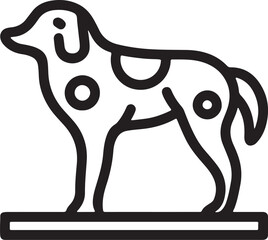 The dog simple icon. Vector ICON all icon Viktor