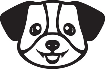 The dog simple icon. Vector ICON all icon Viktor