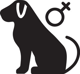 The dog simple icon. Vector ICON all icon Viktor