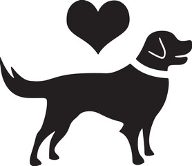 The dog simple icon. Vector ICON all icon Viktor.
