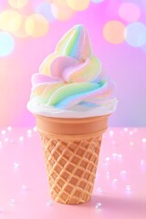 Rainbow Ice Cream Cone