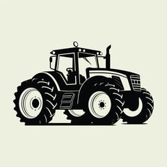 Obraz premium Tractor Silhouettes, Equipment 