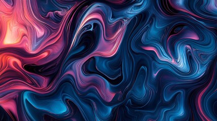 Colorful abstract background of swirling liquid paint mixing together