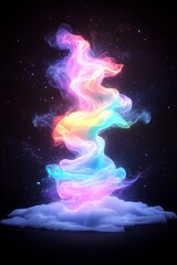 Rainbow Nebula Cloud Art