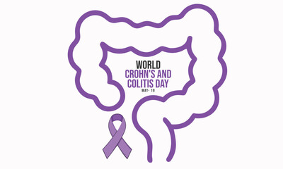 World Crohn's and Colitis Day. background, banner, card, poster, template. Vector illustration.