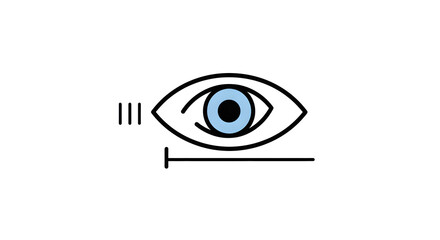 Eye vector icon illustration for vision and sight design