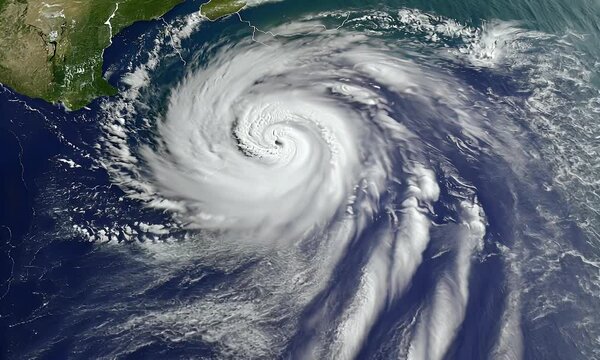 Powerful hurricane over ocean (1)