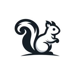 simple squirrel logo vector illustration