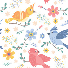 Vector Images of Various Types of Bird Patterns With Subtle Colors