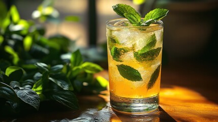 Mint cocktail refreshing drink image