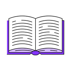 Illustrations of open book. Image for education and school.