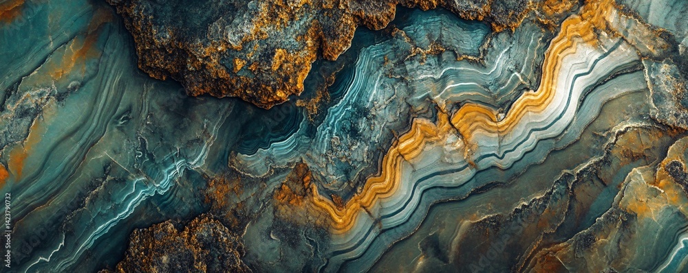 Poster Natural stone showing abstract pattern forming beautiful texture