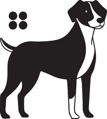 The dog simple icon. Vector ICON all icon Viktor.