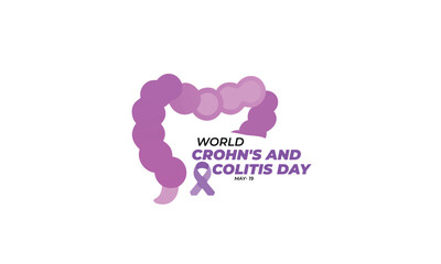 World Crohn's and Colitis Day. background, banner, card, poster, template. Vector illustration.