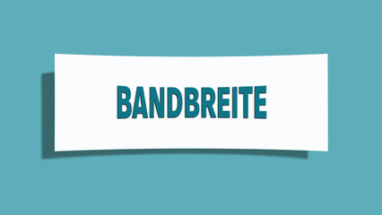 Bandbreite (Bandwidth) - A card isolated on light green background.