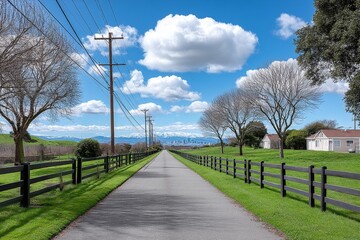 A contrast between rural land and city skyline in one frame