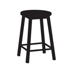 Wooden Stool Vector Illustration