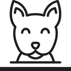 The dog simple icon. Vector ICON all icon Viktor.
