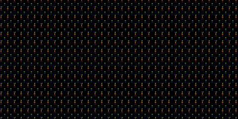 Seamless Abstract Rainbow Geometric Pattern on Black Background

