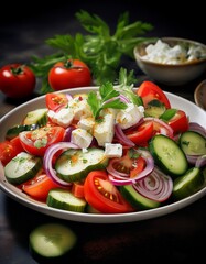 Shopska ist ein erfrischender, traditioneller bulgarischer Salat