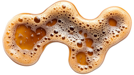 Close-up of coffee stains on transparent background

