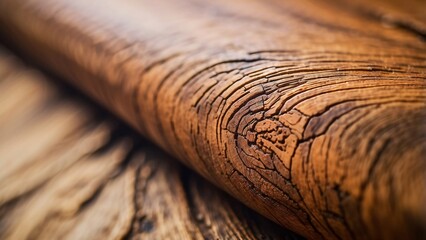 Detailed Texture of Natural Brown Wood Grain