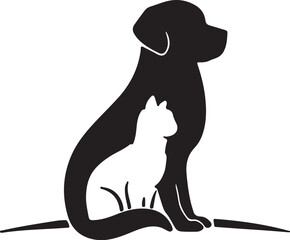 The dog simple icon. Vector ICON all icon Viktor