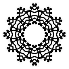 Black Outline of a Geometric Object