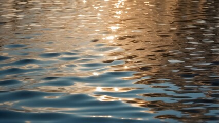 Gentle Ripples on Water with Soft Light Reflections