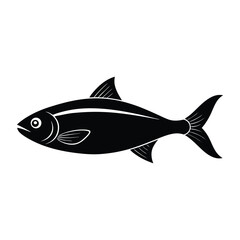 Hilsa silhouette vector illustration 