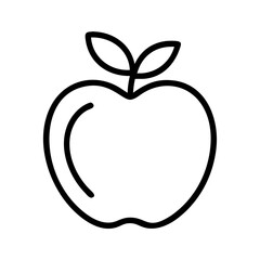 Apple fruit food healthy fresh sweet red organic vitamin nature harvest diet vegetarian outline icon
