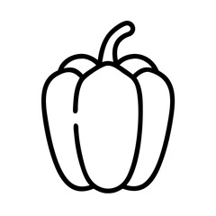 Illustration of a pepper vegetable food ingredient cooking recipe plant garden healthy diet outline