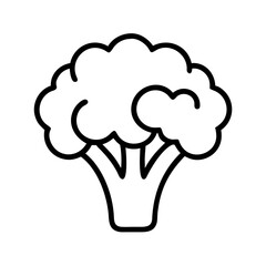 Broccoli vegetable healthy food nutrition diet organic vegetarian vegan plant based raw fresh outline