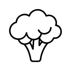 Broccoli vector icon, vegetable, healthy food, nutrition, diet, outline, vegan, vegetarian, fresh