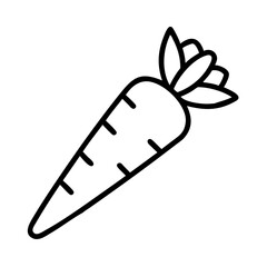 Illustration of carrot vegetable healthy food fresh organic garden harvest outline vector image icon
