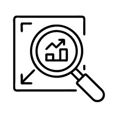 Data analysis search magnifying glass analytics growth diagram report information research tool