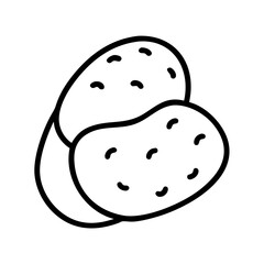 Illustration of two potatoes food vegetable healthy eating potato icon agriculture crop root vegetable