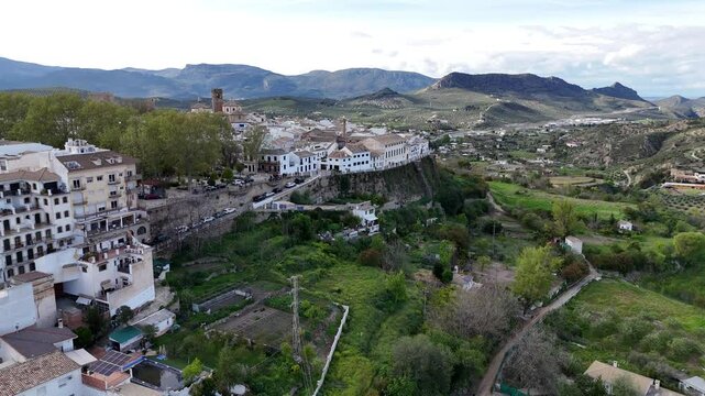 Priego de C&oacute;rdoba. Pueblo de Andaluc&iacute;a. Vista de Drone