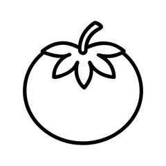 Tomato outline vector illustration fresh organic tomato vegetable healthy food farm market design element