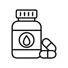Medicine bottle capsules vitamins supplements medication healthcare pharmacy treatment remedy cure aid