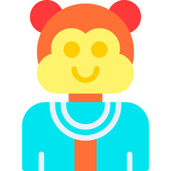Monkey Performing icon vector illustration