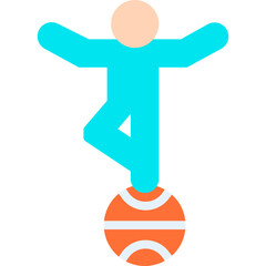 Walking on Balls icon vector illustration