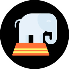 Elephant Performing icon vector illustration