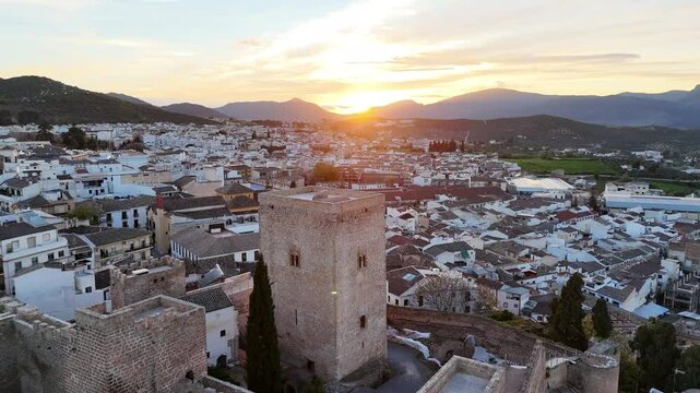 Priego de C&oacute;rdoba. Pueblo de Andaluc&iacute;a. Vista de Drone
