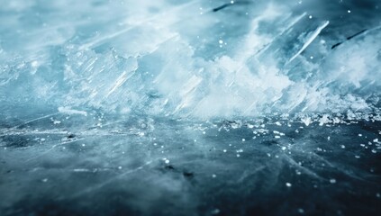 blue ice texture, Ice hockey with marks from skating background	
