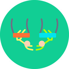 Obraz premium Two Persons Hanging icon vector illustration