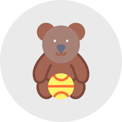 Bear Performing icon vector illustration
