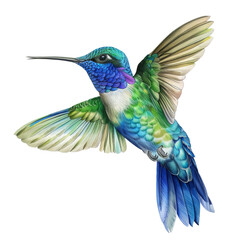 Fototapeta premium hummingbird on white background