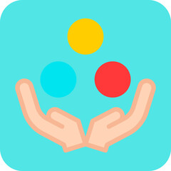 Obraz premium Ball Juggling icon vector illustration