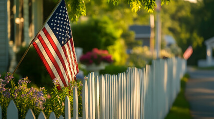 American Flag in Garden
